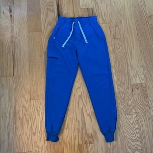 FIGS royal blue HIGH-WAISTED PETITE zamora scrub pants